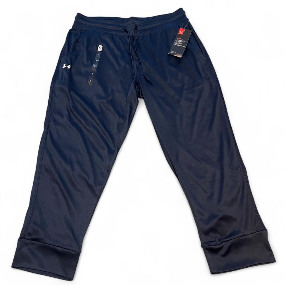 NWT Under Armour Navy Capris drawstring waist